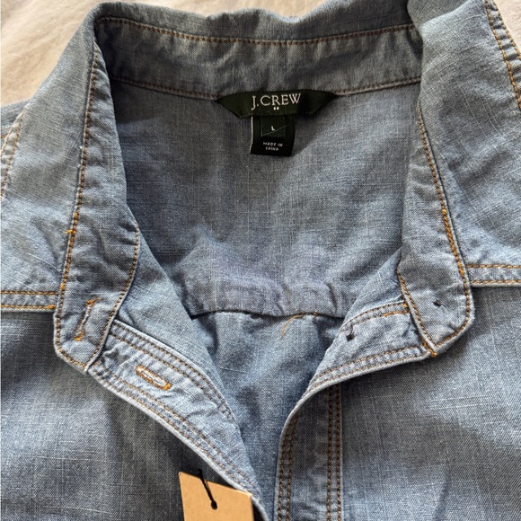 NWT J.Crew chambray dress size large - Picture 4 of 4